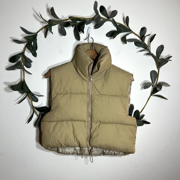 Tan Cropped Vest - Picture 1 of 4